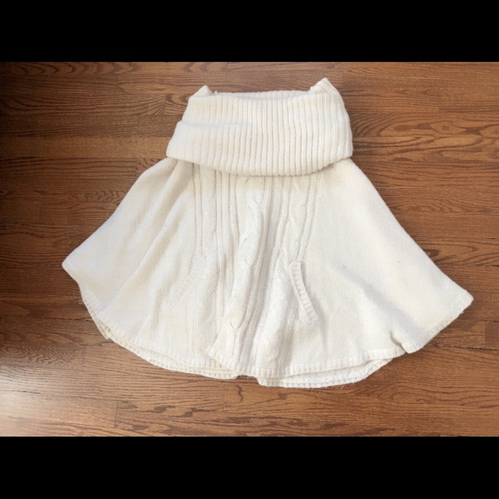 Poncho Oversized Turtleneck Sweater